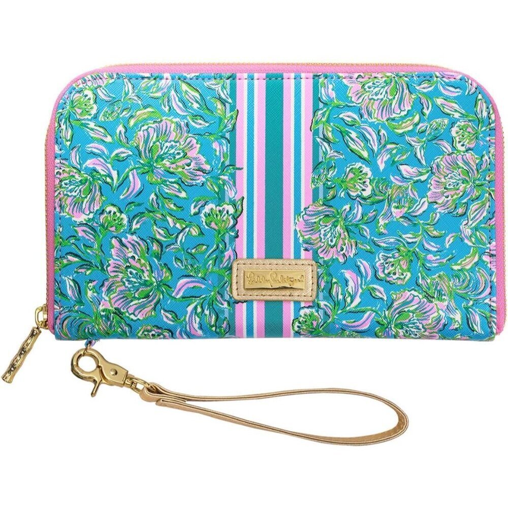 Travel Wallet Vegan Leather Wristlet for Women Passport Document Organizer